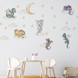 Dragon Nursery Decals, Dragon Wall Decal, Baby Room Wall, Dragon ...