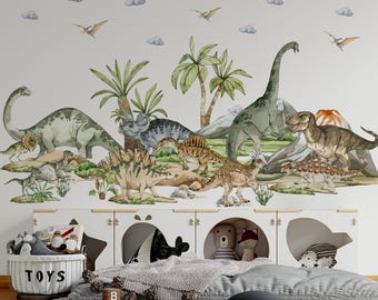 XXL dinosaur wall decals, Kids room wall stickers, wall decals in boy room