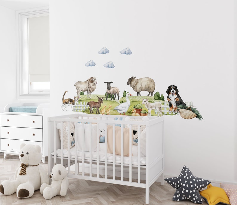 Farm Animal Nursery Decal Farm Animal Nursery Barn Farm Etsy