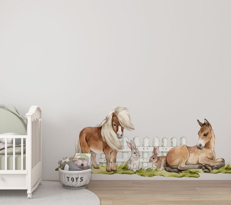 Farm Animal Nursery Decal Farm Animal Nursery Decor Horse Etsy