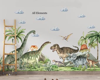 dinosaur wall decal, dinosaur wall stickers, dinosaur wall decals in boy room, dinosaur stickers, dinosaur wall art, kids wall sticker,