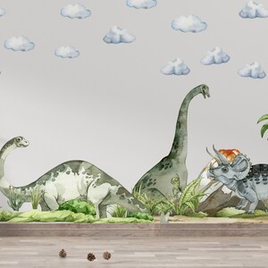 dinosaur wall decal, dinosaur wall stickers, dinosaur world wall decals,  dinosaur room decor for boys, dinosaur wall art, kids wall decals