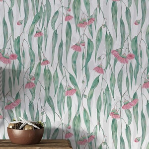 floral wallpaper, boho wallpaper, removable wallpaper, peel stick wallpaper, temporary wallpaper, kids room wallpaper