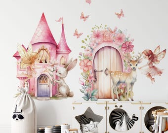 fairy wall decals, fairy stickers, girls room decor, fairy decor, girls room wall decals, nursery wall decor,