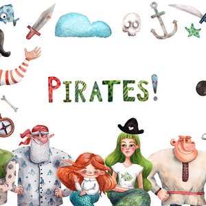 Pirates wall decal, Wall decal playroom, pirates sticker, Wall decal playroom, kids wall stickers, kids wall decals, pirate wall decal