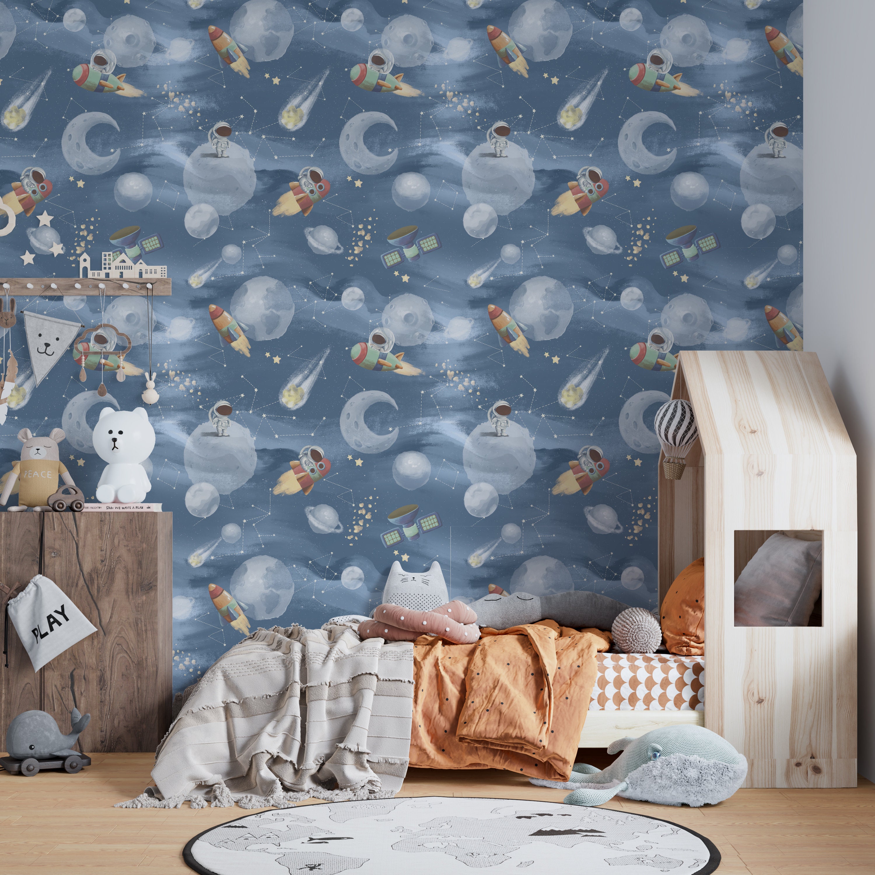 space wallpaper, solar system wallpaper, stars wallpapers, removable wallpaper, temporary wallpaper, peel and stick wallpaper