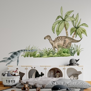 dinosaur stickers,  dinosaur decoration, dinosaur decal, dinosaur theme, dinosaur wall decal, brontosaurus sticker, Jurassic