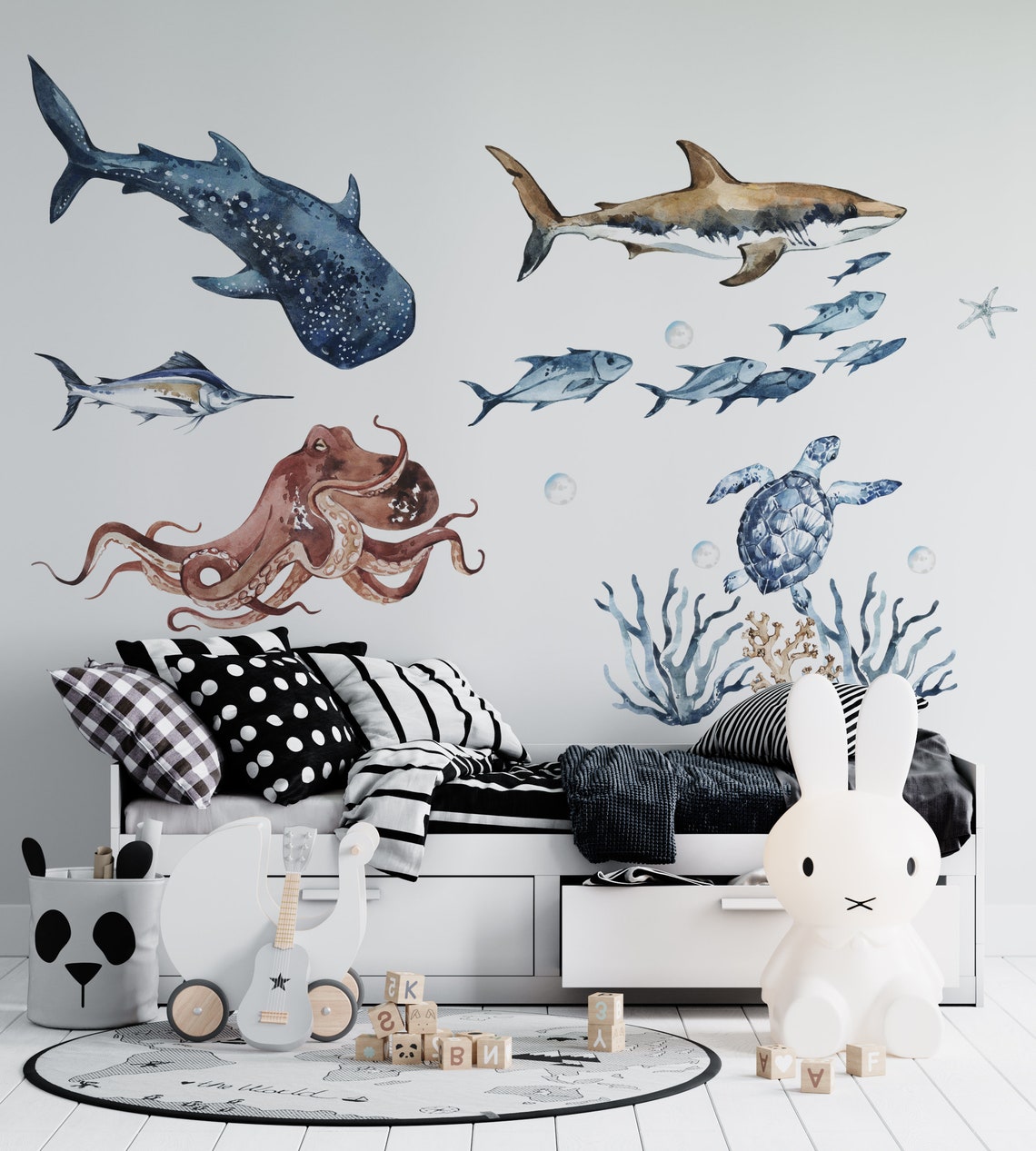 Ocean Animals Wall Decal for Kids and Nursery Sea Animals Etsy