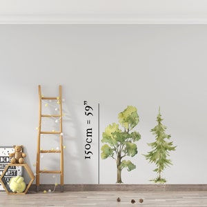 Large trees wall decal, forest wall decal, large forest wall decal, kids wall decal, tree wall stickers, trees wall decals, nursery decals 2 trees 90 cm H