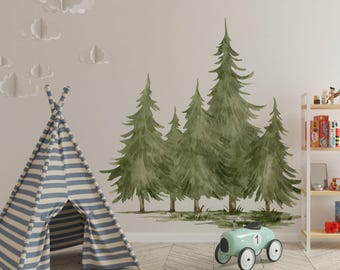 tree wall decal, forest wall decal, Large trees wall decal, forest wall decal, tree decal, large forest wall decal