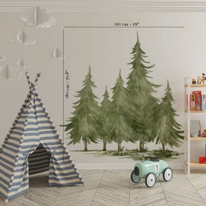 Large trees wall decal, forest wall decal, tree decal, large forest wall decal, kids wall decal trees 180 cm H