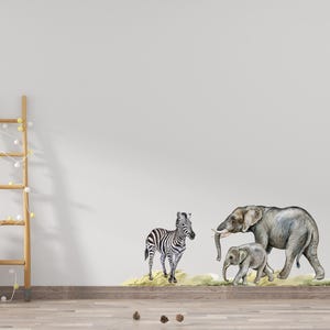 Safari Wall Decal Big Set, savanna Wall decal for kids, safari nursery decor, giraffe wall decal, zebra stickers, tiger sticker lion sticker set one