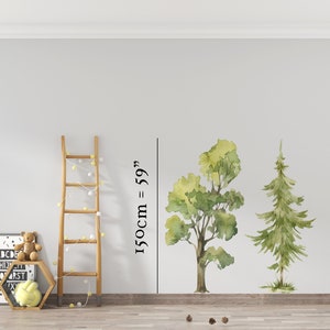 Large trees wall decal, forest wall decal, large forest wall decal, kids wall decal, tree wall stickers, trees wall decals, nursery decals 2 trees 150 cm H