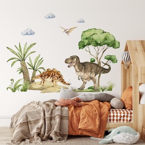 dinosaur wall decal, dinosaur wall stickers, dinosaur wall decals in boy room, dinosaur stickers, dinosaur wall art, kids wall sticker,