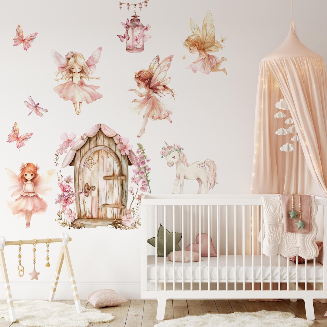 Fairy Wall Decals, Fairy Stickers, Girls Room Decor, Fairy Decor, Girls ...