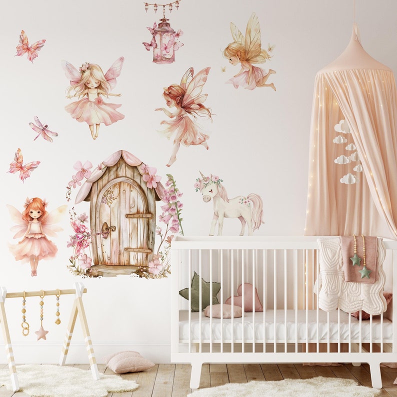 Fairy Wall Decals, Fairy Stickers, Girls Room Decor, Fairy Decor, Girls ...