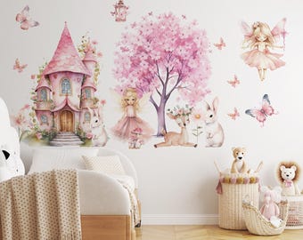 fairy wall decals, fairy stickers, girls room decor, fairy decor, girls room wall decals, nursery wall decor,