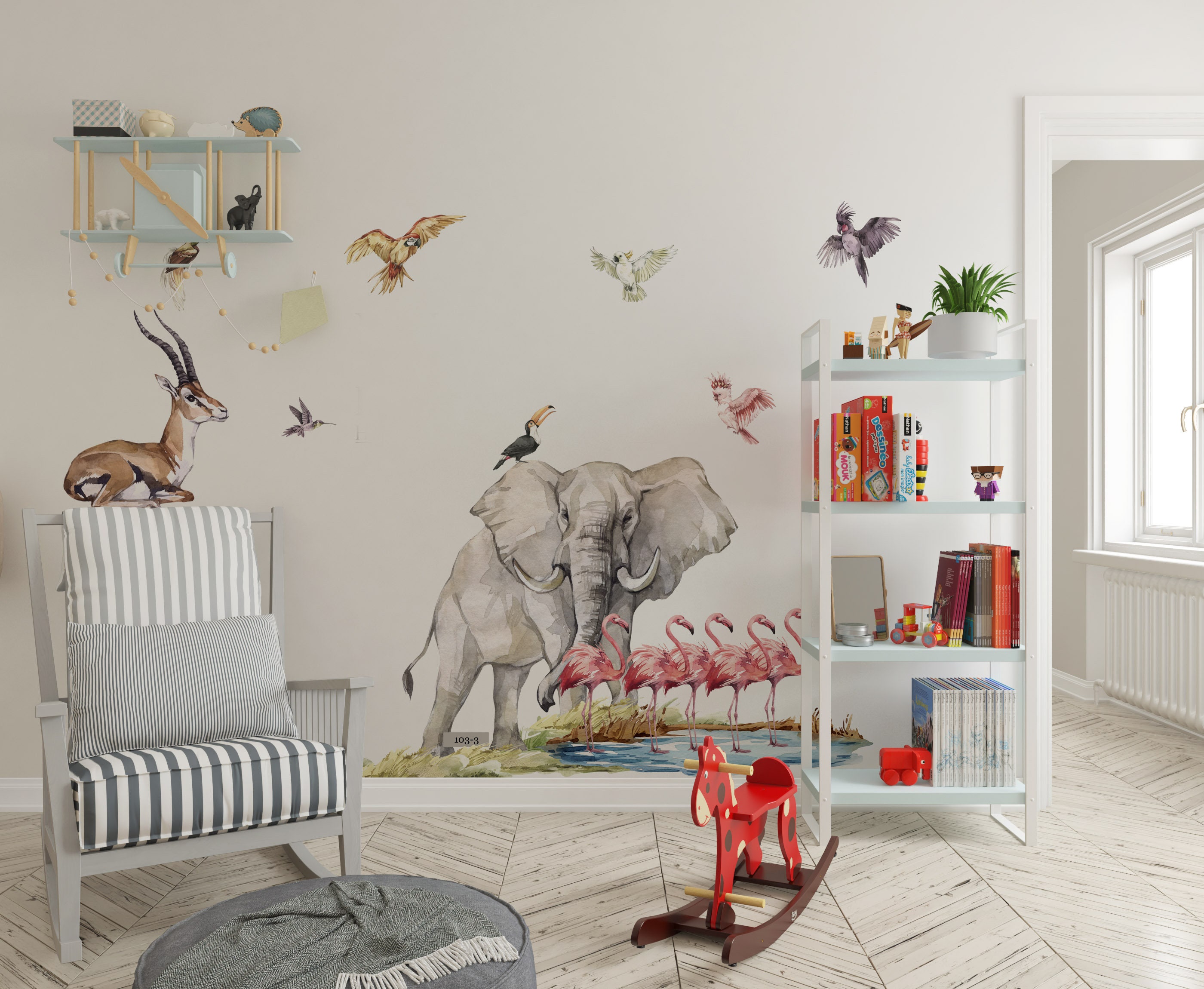 big safari wall decal