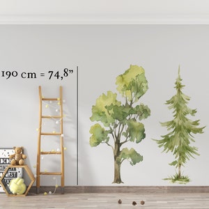 Large trees wall decal, forest wall decal, large forest wall decal, kids wall decal, tree wall stickers, trees wall decals, nursery decals 2 trees 190 H