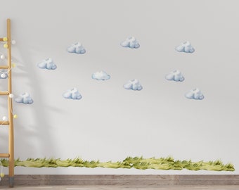 Farm Animal Wall Decal, Nursery Decor, Cloud Stickers