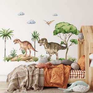 dinosaur wall decal, dinosaur wall stickers, dinosaur wall decals in boy room, dinosaur stickers, dinosaur wall art, kids wall sticker,