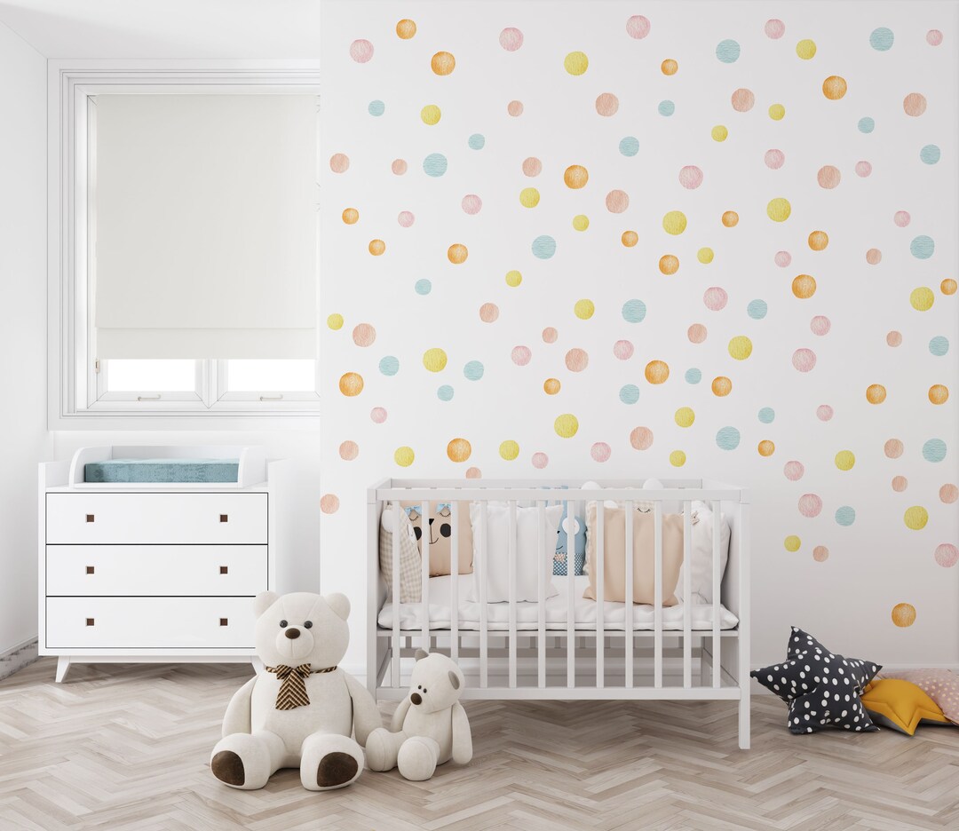 Polka Dot Decals, Nursery Decals, Toddler Room Decor, Boho Decor, Wall ...