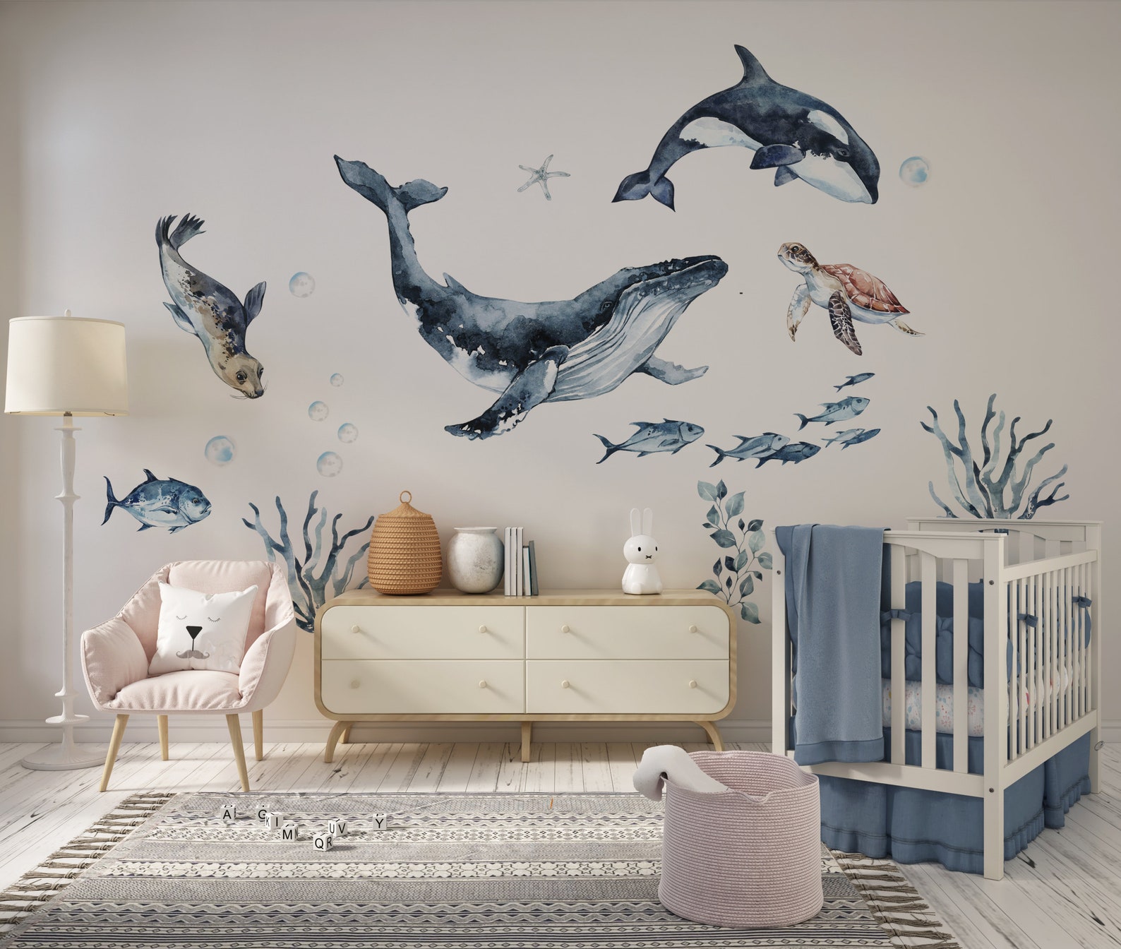 Ocean Animals Wall Decal for Kids and Nursery Sea Animals Etsy UK