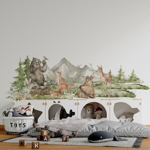 wandtattoo wald, Wandtattoo Kinderzimmer, wandtattoo berge