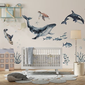 ocean animal wall decals for nursery room under the sea wall decals for kids room blue room wall decals for kids room