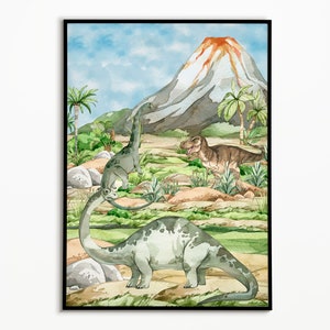 Pósteres de dinosaurios, póster de T-Rex, impresiones de dinosaurios, impresión de pared de dinosaurios, arte de pared de dinosaurios, arte de pared de T-Rex
