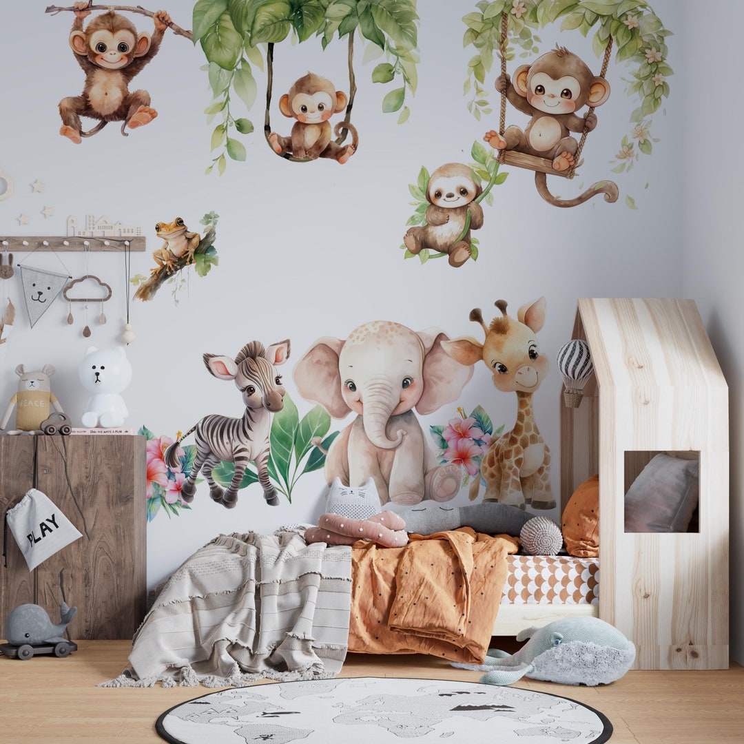 Safari Nursery Decals , Safari Wall Decal, Jungle Wall Decal, Safari ...