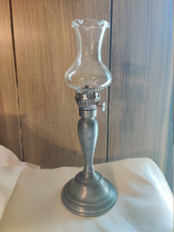 Vintage sale pewter lamps