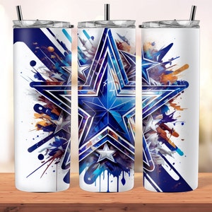 Diseño de sublimación para vaso Cowboy Star de 20 oz (descarga digital)