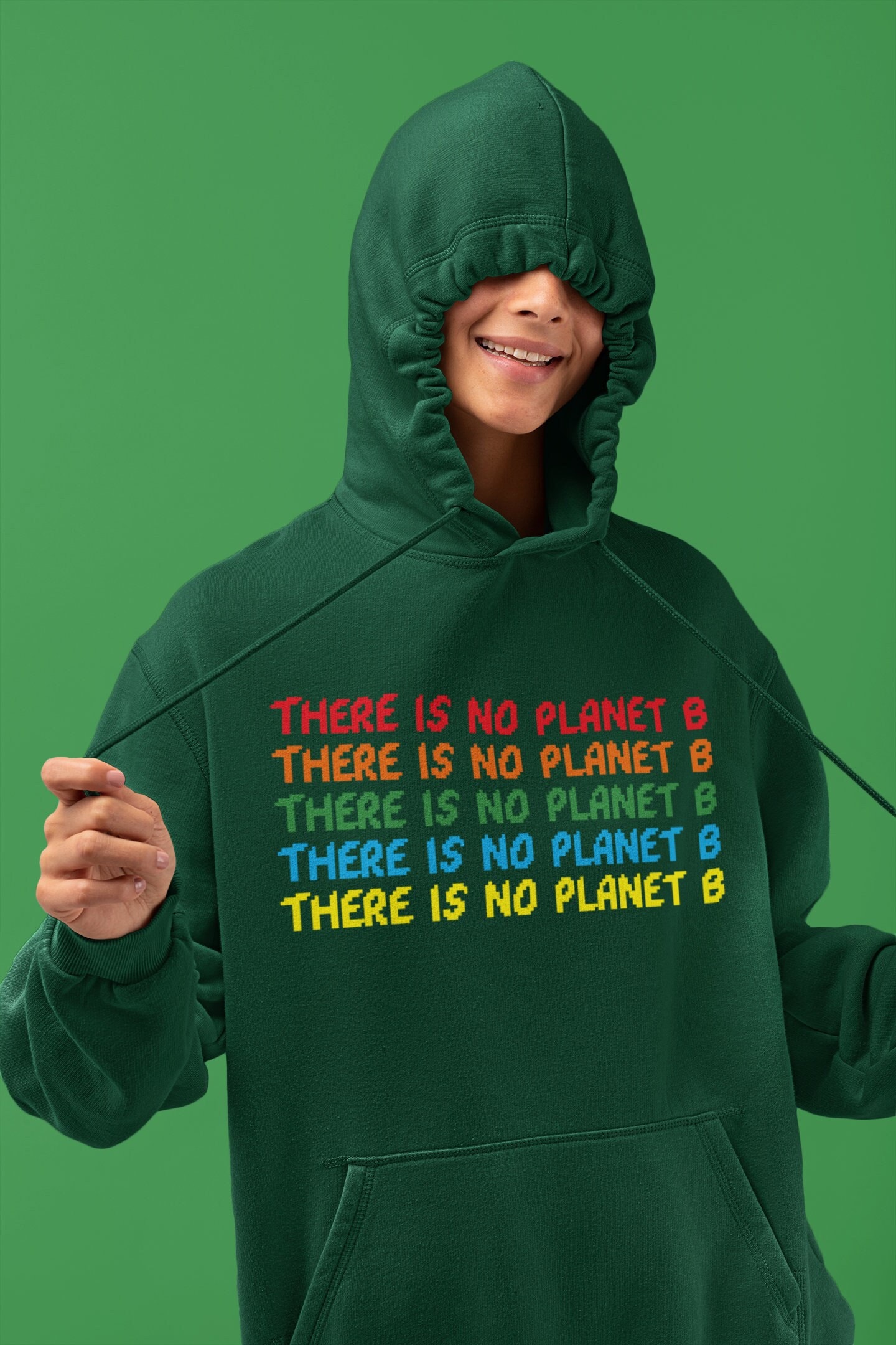 There is No Planet B Environmental Activism Organic Cotton Hoodie