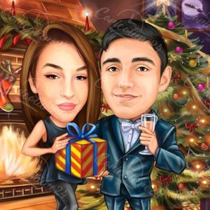 Custom gift from photo, Personalize your caricature for christmas