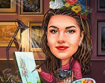 Custom Caricature from Photo - fully customizable caricature based entirely on your idea