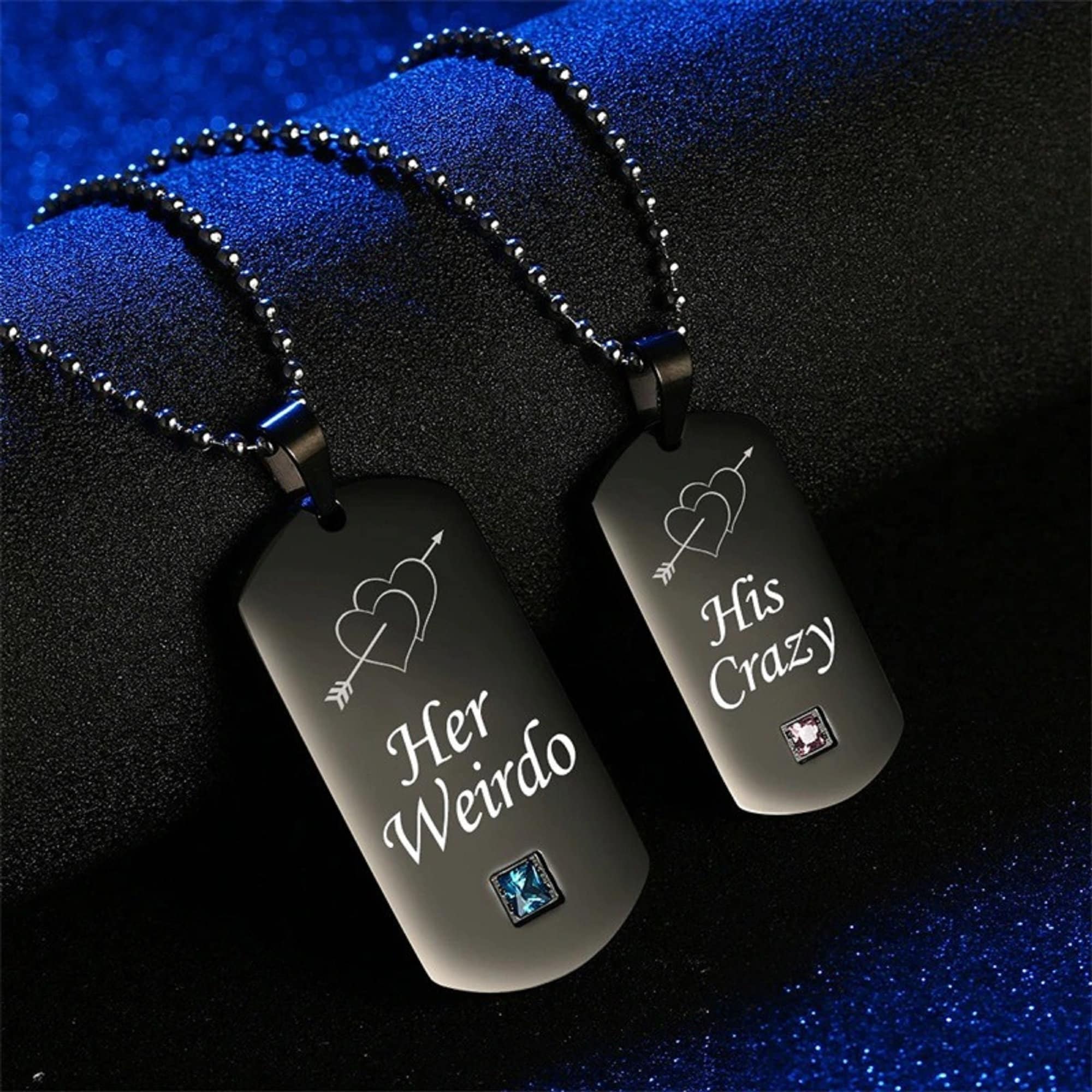 His crazy sales her weirdo necklace