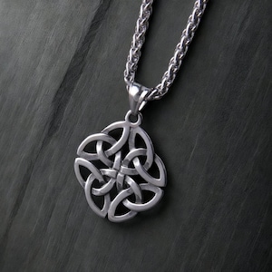 Nordic Irish Celtic Knot Pendant - Magic Wicca Viking Necklace - Goth Necklace - Simple Fashion Jewelry - Punk Amulet Pendant - Gift for Her