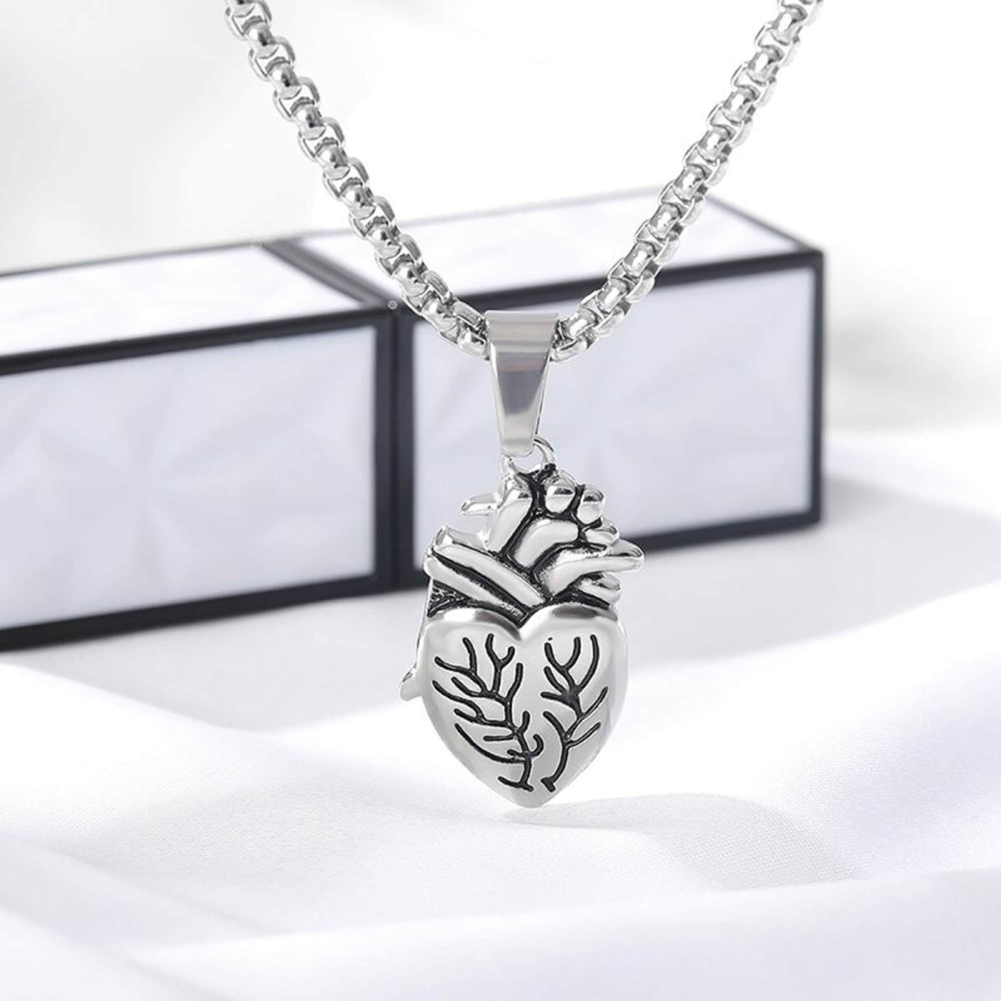 Cupimatch 2PCS Stainless Steel Keep me in your heart