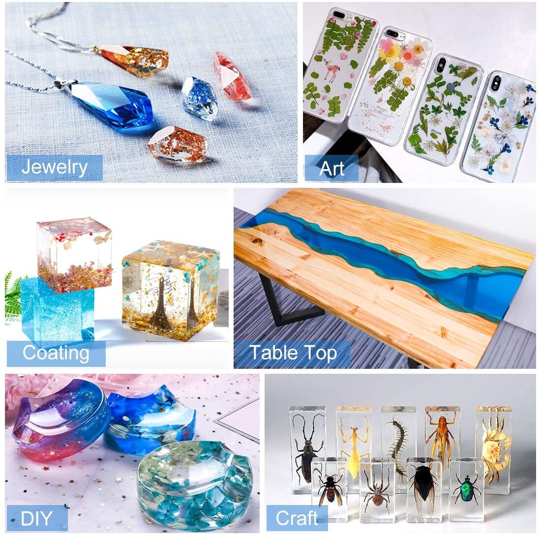 16OZ Epoxy Resin Crystal Clear Resin Kit for Jewelry DIY Art Etsy