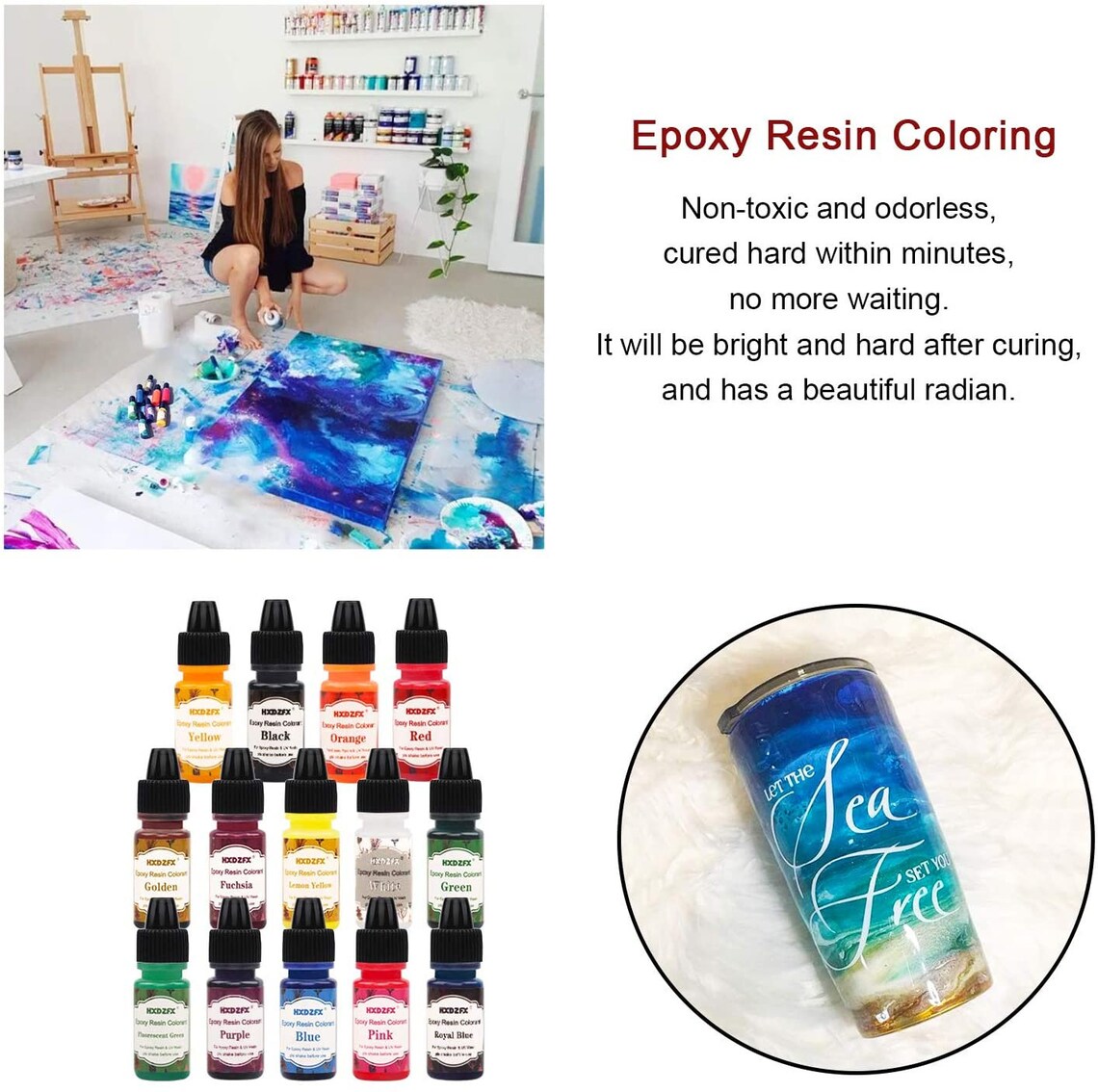 Epoxy Resin Colorant 14 Colors Epoxy Resin Transparent Etsy