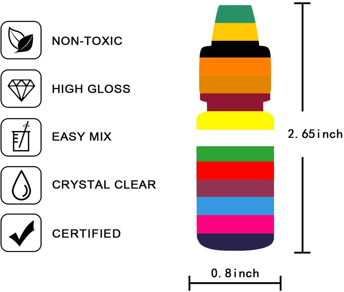 Epoxy Resin Colorant 14 Colors Epoxy Resin Transparent Etsy