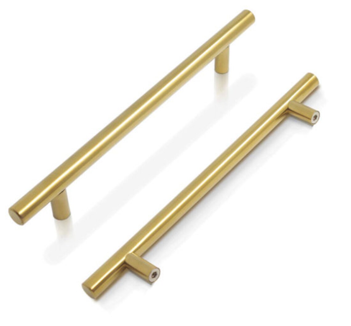 Solid Gold Kitchen Handles Drawer Pulls Etsy