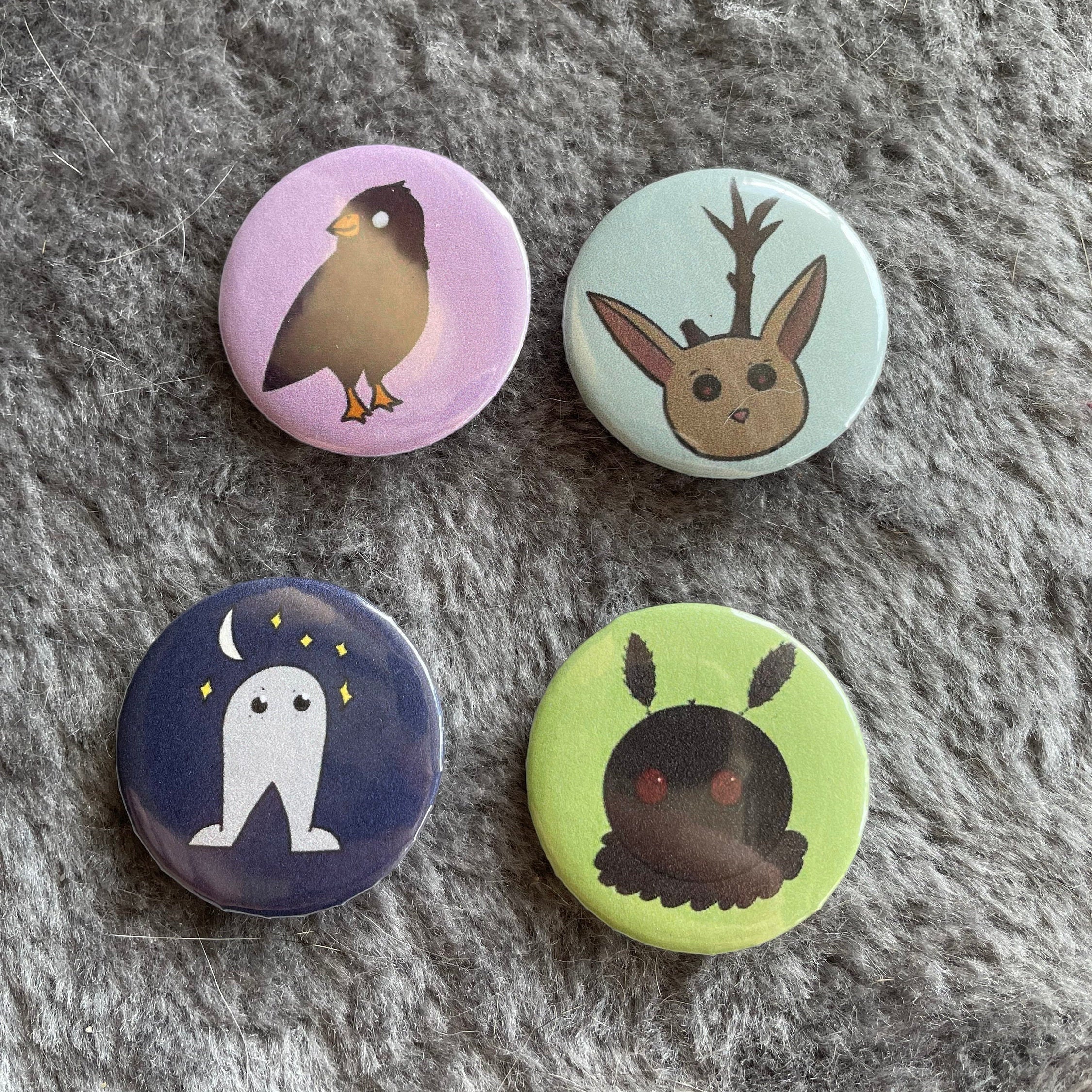 Cryptid Pin Pack 4 1.25 inch Pins Etsy