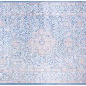 Classic Rug, medallion design Rug, Washable Carpet, Bohemian Rug, Blue Rug, Medallion Rug, Rug for living room, Boho style rug