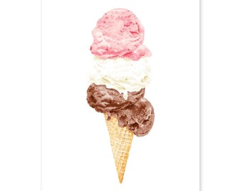 Triple Treat Icecream - Fine Art Print