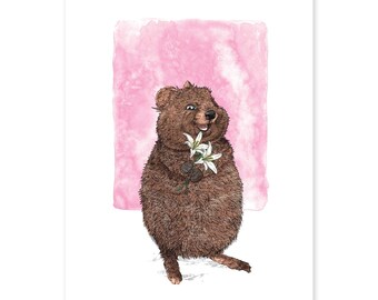 Happy Quokka - Fine Art Print
