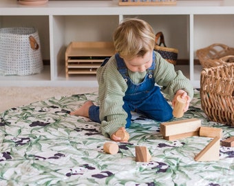 Panda Dreams Luxury Round Playmat & Bag | Baby Toddler gifts | Baby shower | Kids play room