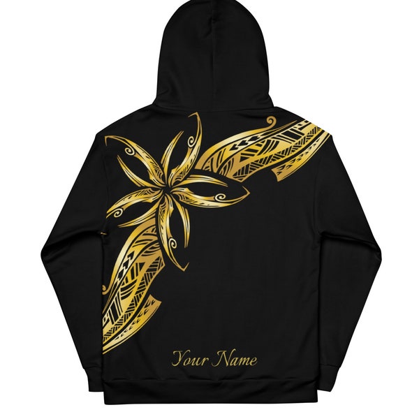 Samoanische Tatau Gold Blume Unisex Hoodie