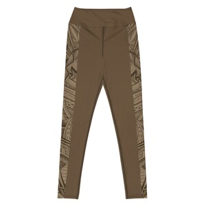 Samoan Koko Tatau Yoga Leggings